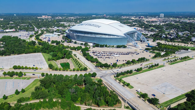 Ample parking near AT&T Stadium retractable roof stadium, home of the Dallas Cowboys of the National Football League, Cotton Bowl Classic, the Big 12 Championship Game