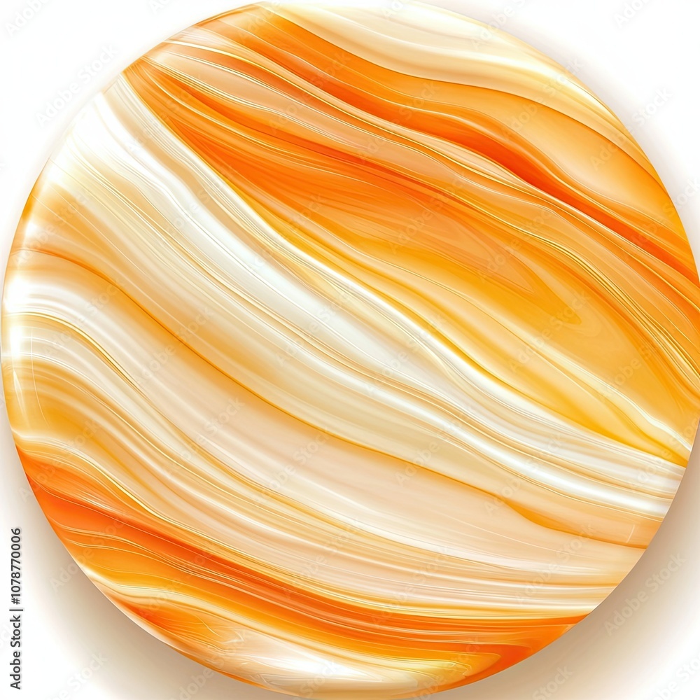 Poster captivating orange and white abstract design featuring flowing shapes and textures