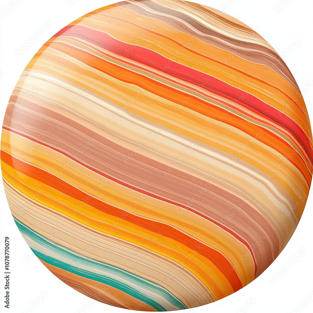 Poster colorful abstract orb with vibrant swirls and layers, suitable for digital backgrounds or art