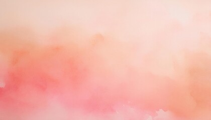 Fototapeta premium Soft Blush and Peach Watercolor Gradient Background with Gentle Abstract Flowing Shapes. Ideal for Romantic Web Design, Minimalist Art Prints, Calming Digital Wallpaper or Elegant Social Media Banner