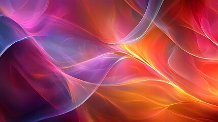 Naklejka premium Abstract Background with Red, Orange, and Purple Waves