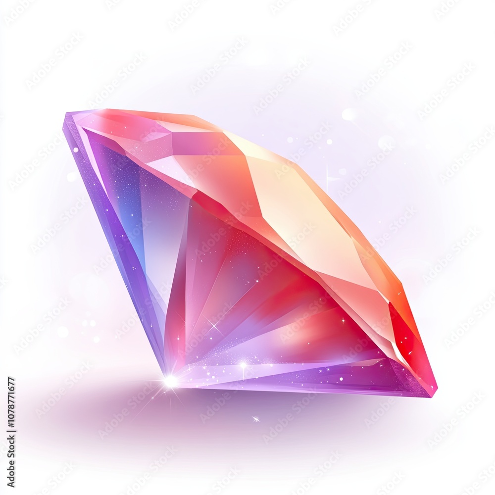 Poster a vibrant spinel gemstone displayed with stunning facets and colors against a soft backdrop