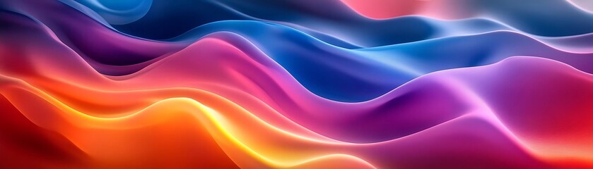 Obraz premium Abstract 3D Colorful Wavy Background