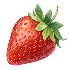 Fresh Red Strawberry Illustration | High-Quality Fruit Design for Graphics and Art