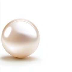 Obraz premium A Single Lustrous Pearl Resting on a Soft Surface Highlighting Its Natural Beauty