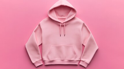 Pink Hoodie on Pink Background