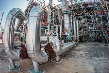 Valve elbow column refinery plant equipment for pipeline oil and gas valves at gas plant pressure...