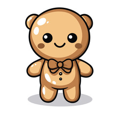 Obraz premium Gingerbread man, gingerbread cookie clipart