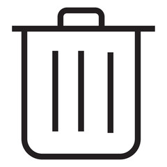 Trash bin line icon.