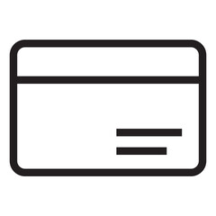 Credit card line icon.