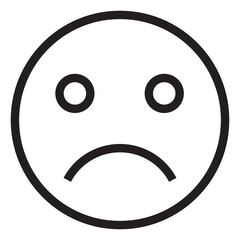 Fototapeta premium unhappy line icon.
