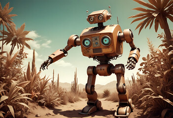 A robot in desert