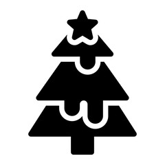 christmas tree glyph icon