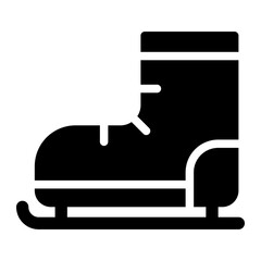 ice skate glyph icon