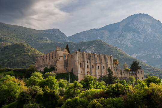 Famous Bellapais abbey at Kerynia district in Northern Cyprus