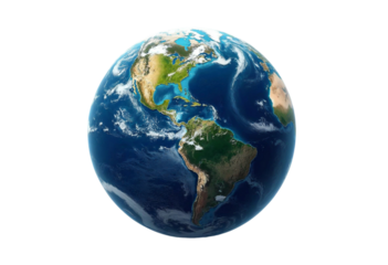 earth globe isolated on white