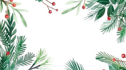 A Beautiful Decorative Christmas Wreath Frame with a Festive Christmas Border, Standing Isolated on a Pristine White Background. Delightful Holiday Ornamentation in a Simple and Clean Setting.