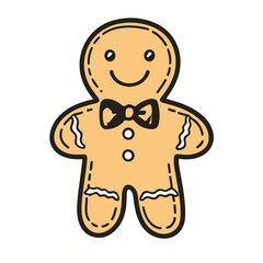 Gingerbread man, gingerbread cookie clipart