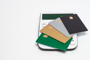 クレジットカードと電卓