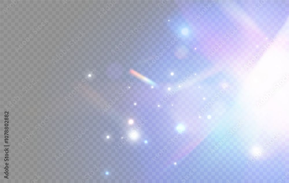 Canvas Prints rainbow light and white dust. the crystal shimmers with a rainbow effect. background with bokeh ligh