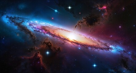 Anime galaxy view stars nebula cosmic colors deep space