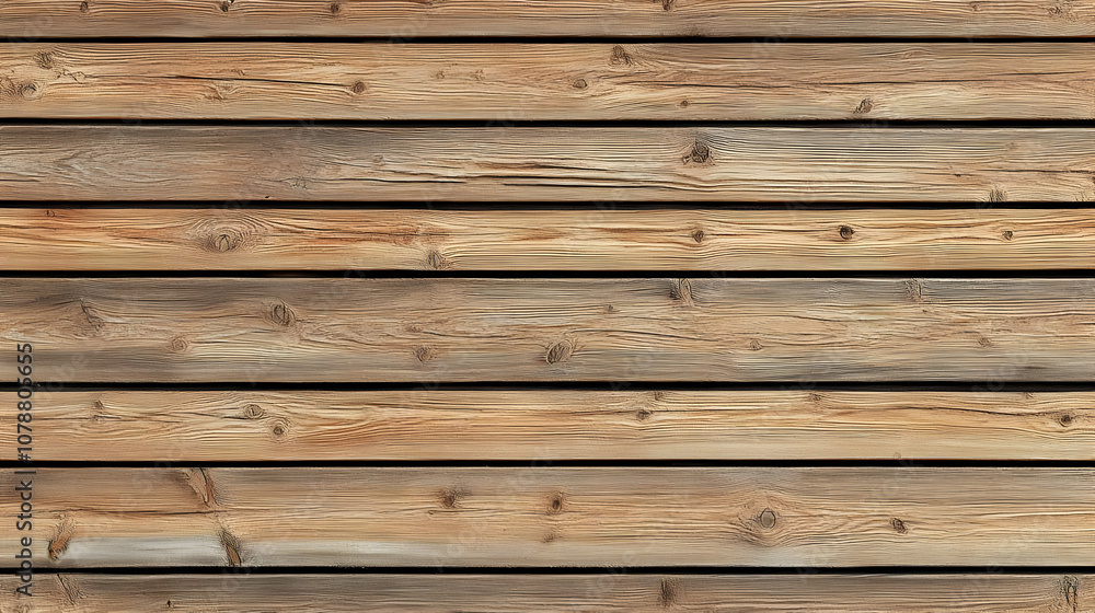 Aufkleber rustic weathered wooden planks arranged in horizontal rows for a natural background texture
