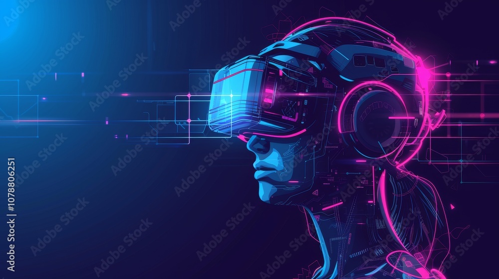 Poster futuristic technology concept futuristic and imaginative illustration depicting advanced technology 