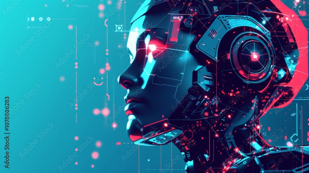Poster futuristic technology concept futuristic and imaginative illustration depicting advanced technology 