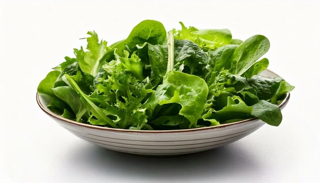 Freigestellte Sch&uuml;ssel mit gr&uuml;nem Gartensalat &ndash; Perfekt f&uuml;r gesunde Ern&auml;hrungskampagnen