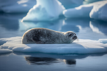 Obraz premium seal on the arctic ice