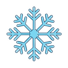 snowflake on white vector art,  flat illustration snowflake on white icon