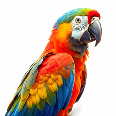 Obraz premium parrot in white background