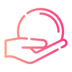 snow ball gradient icon