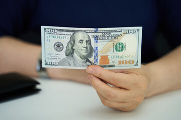 American dollar calculation. female accountant salary account