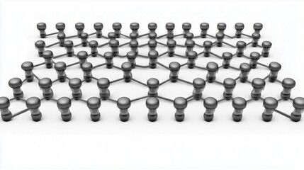 Microscopic view of graphene structure revealing intricate atomic patterns. Advanced material science and nanotechnology exploration.