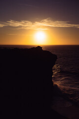 Sunset on the beach. Coastal view. Nice weather Perfect condition for a clean sunset.