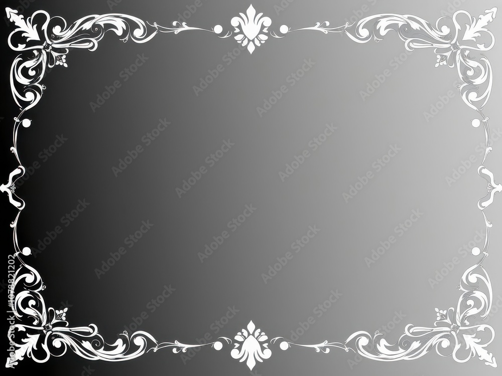Poster a set of elegant and intricate vintage frames in various shapes and styles, perfect for adding a tou