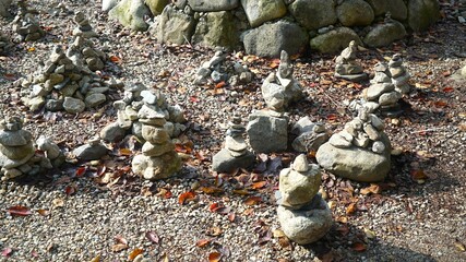 Towers made of pebbles