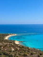 view of the sea from a mountain