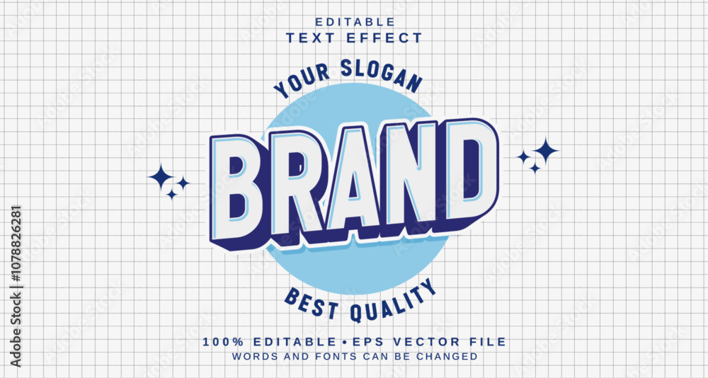 Poster editable text style effect - brand text style theme.