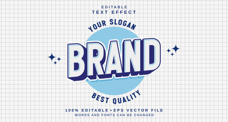Editable text style effect - Brand text style theme.