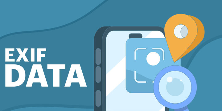 EXIF data concept that highlights image metadata, camera settings, and photo details such as date, time, exposure, and geolocation. Important for photographers and digital asset management.