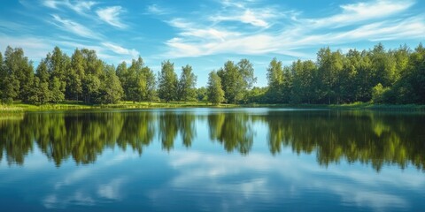 Fototapeta premium Serene Lake Reflection