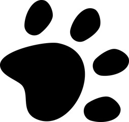Cat dog pet doodle frame, hand drawn border with paw.  Footprint decoration.