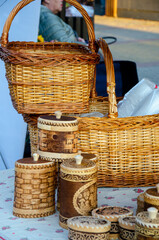 decorative products made of wood and birch bark