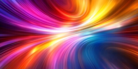 Colorful blurred lines of light movement