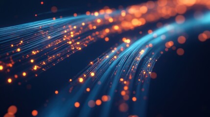 Obraz premium Abstract Blue and Orange Light Streaks