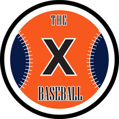 X Baseball logo template,sport design
