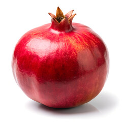 pomegranate green green pomegranate isolated on white background
