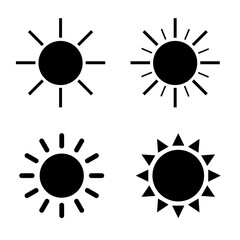 Set of sun icon vector illustration 